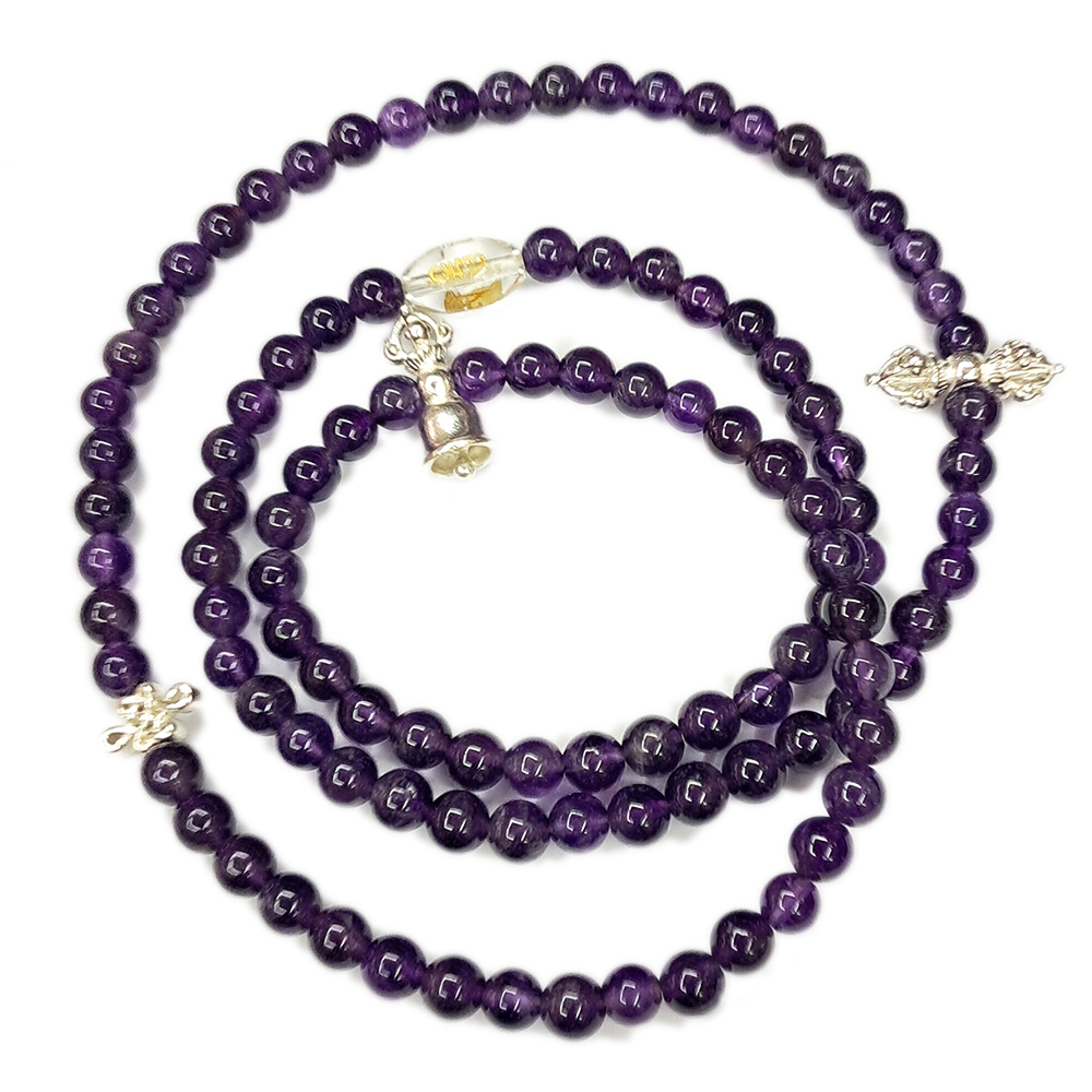 金剛鈴杵+紫晶108念珠6mm【十方】137439