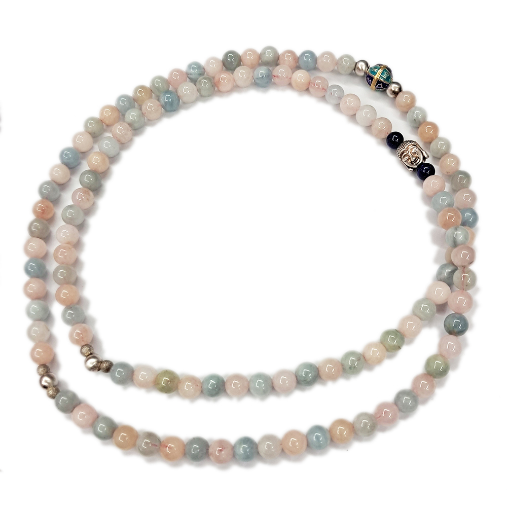 佛首925純銀+摩根石108佛珠8mm【十方】142235