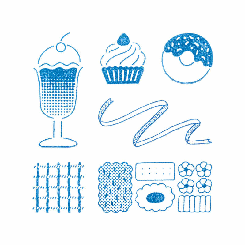 甜點 6入組 冰塊水晶印章 HITOTOKI |日本KINGJIM