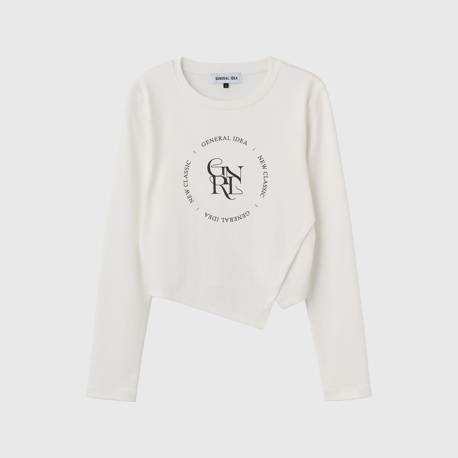 [GENERAL IDEA] GNRL UNBALANCED LONG SLEEVE TEE