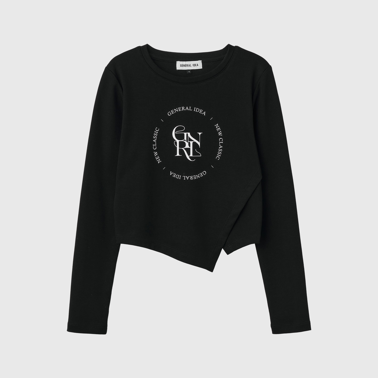 [GENERAL IDEA] GNRL UNBALANCED LONG SLEEVE TEE