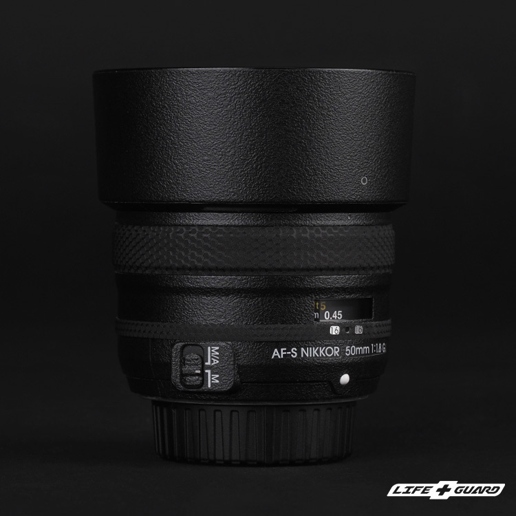 LIFE+GUARD 鏡頭貼膜安裝示意，適用 Nikon AF-S 50mm F1.8 G