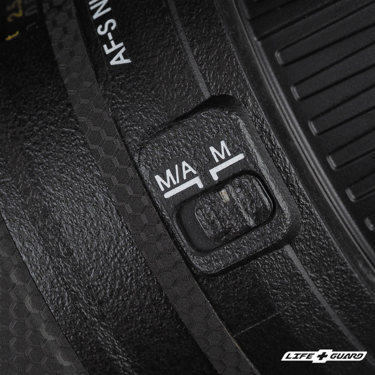 Nikon AF-S 50mm F1.8 G 貼膜質感特寫，LIFE+GUARD 設計