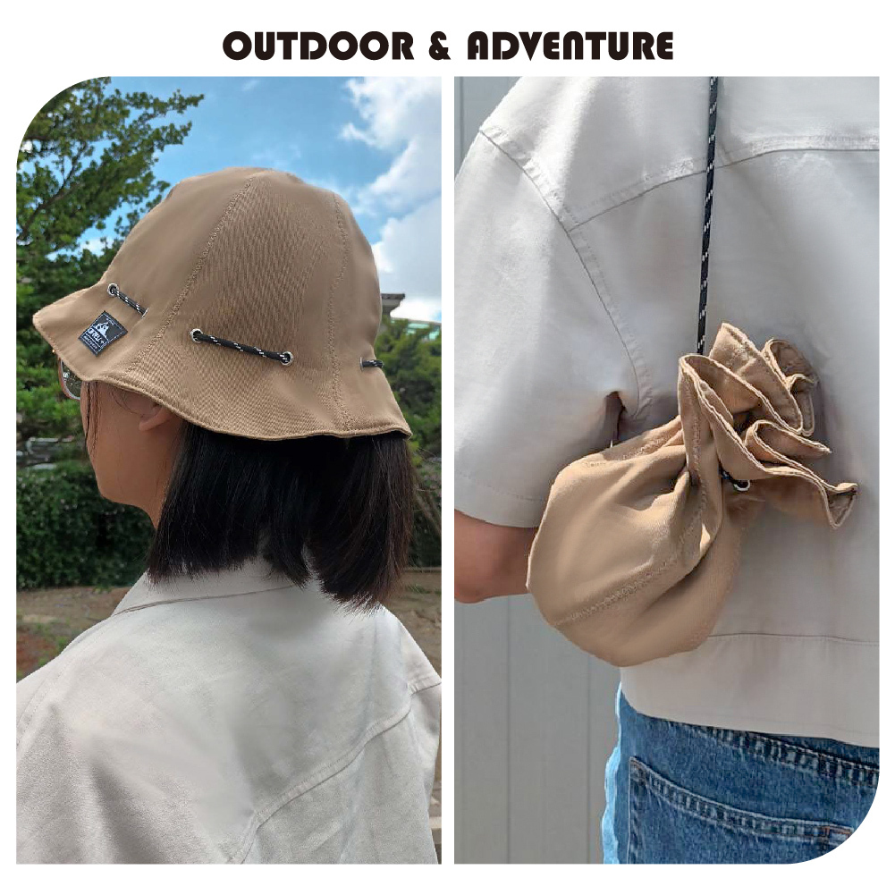 【肌涼】【Charm/優雅輕盈系列】織標圓筒漁夫帽丨7GH0128