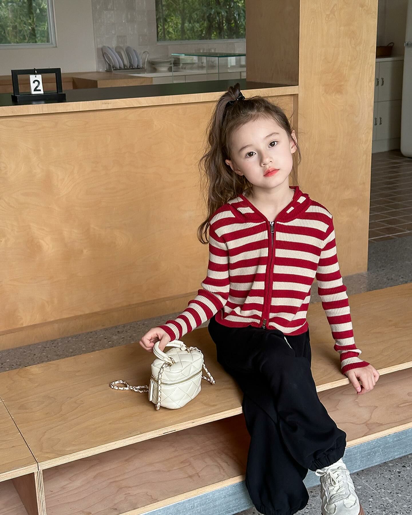 時髦修身短版針織外套