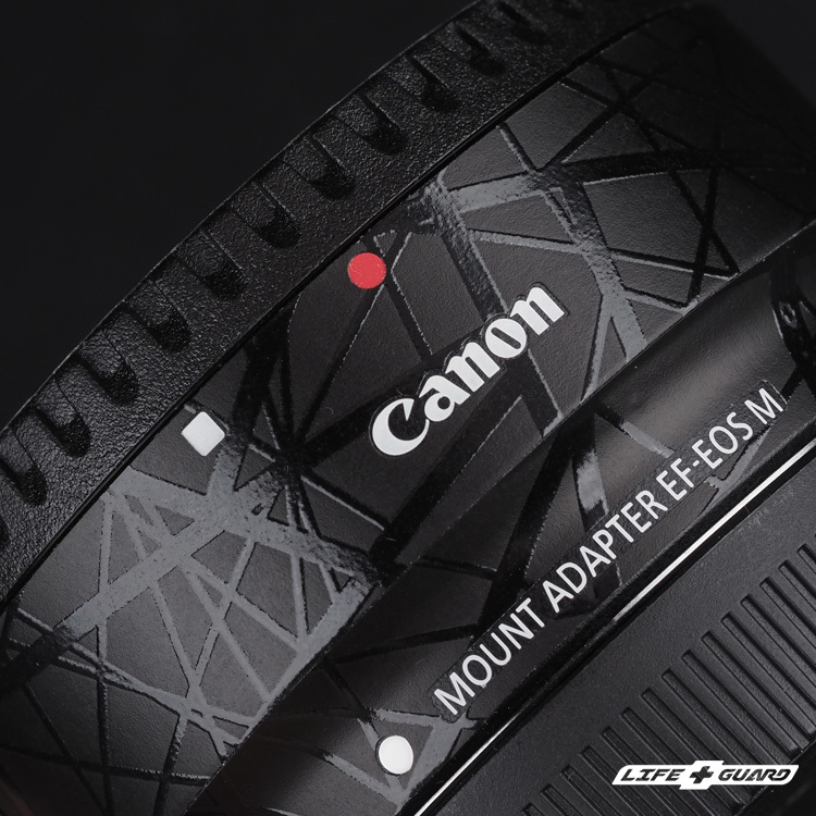 LIFE+GUARD Canon EF-EOS M 貼膜展示圖，LIFE+GUARD 風格設計