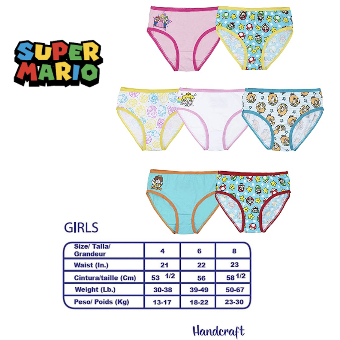 美國 Super Mario 女童內褲 (7枚入)