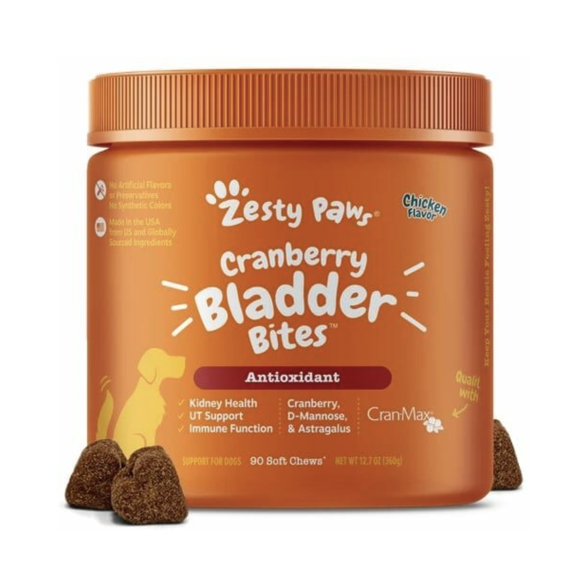 Zesty Paws- 犬用抗氧化尿道健康蔓越莓咀嚼片( 雞肉味 ) 90片