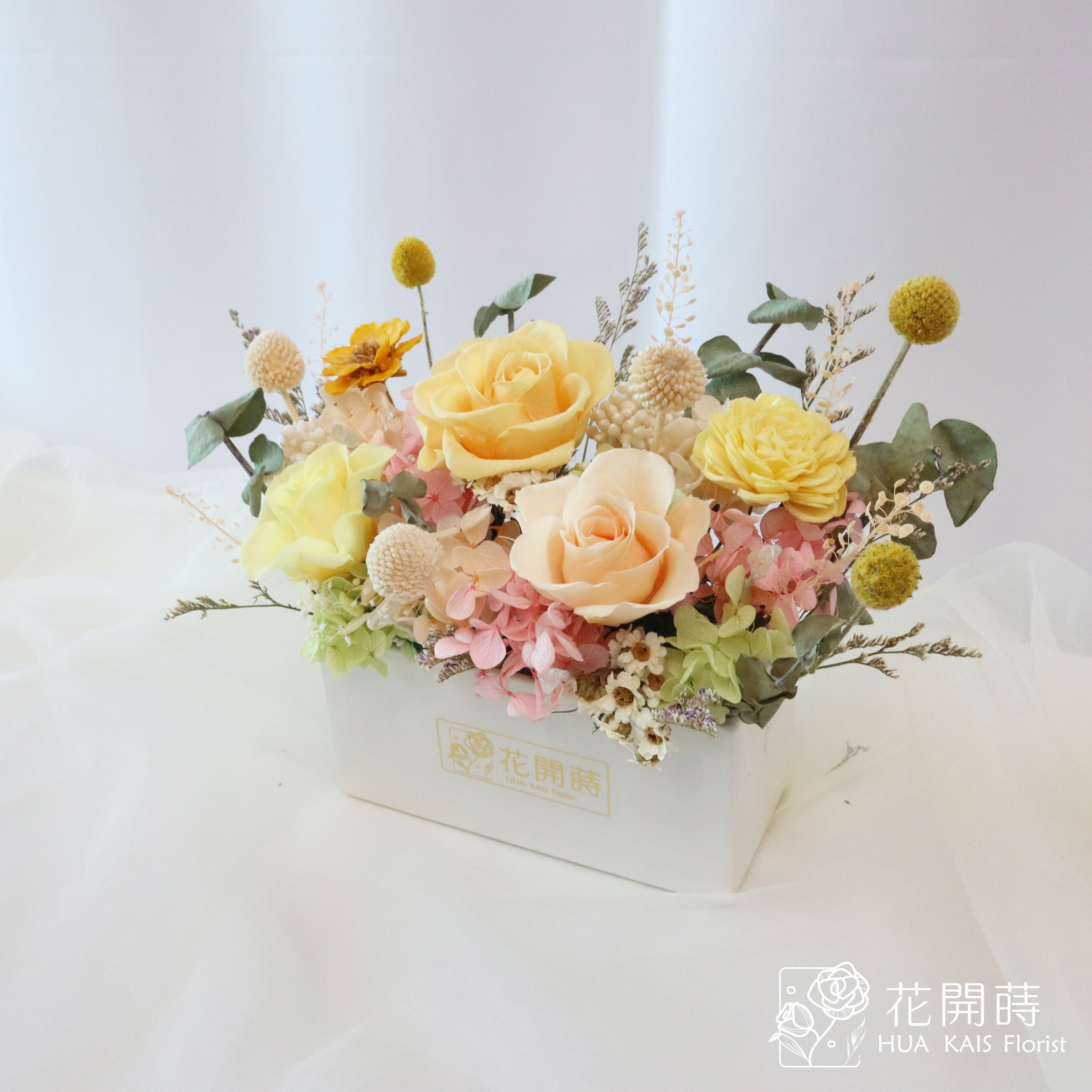 水晶系列桌花-花好月圓M|開幕賀禮|喬遷新居|永生桌花|室內布置|中秋花禮