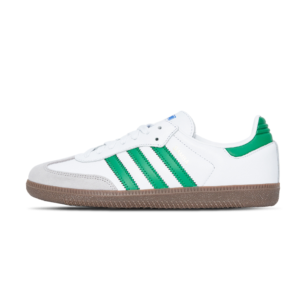 Adidas Samba OG 男鞋 女鞋 白綠色 中性 運動 經典 復古 德訓鞋 皮革 休閒鞋 IG1024