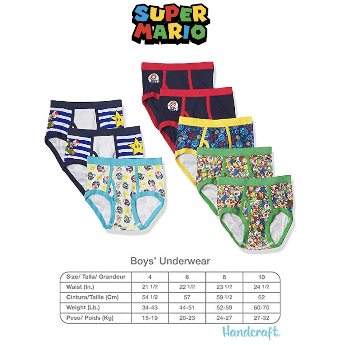 美國 Super Mario 男童內褲 (8枚入)