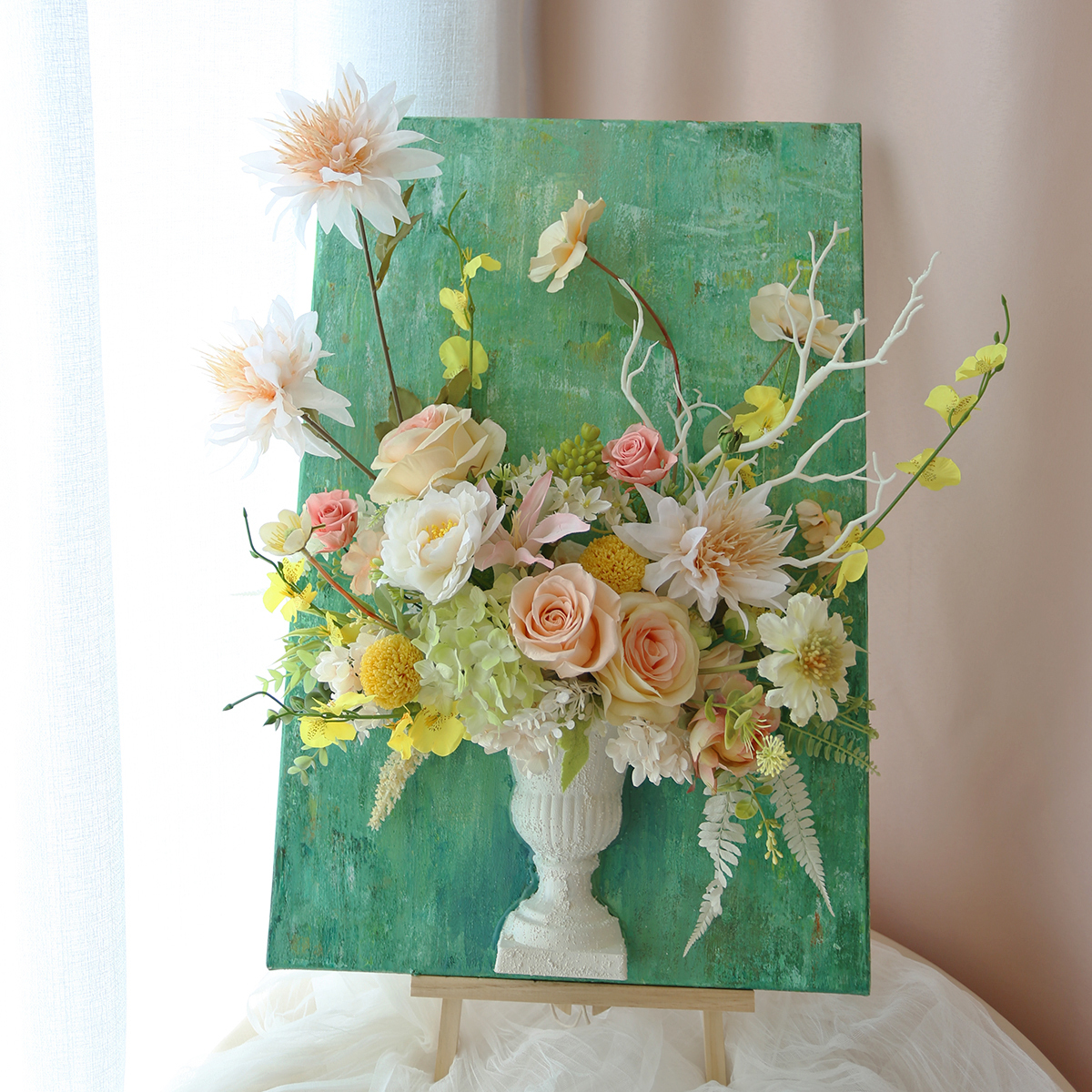 FD17｜夏夜流螢立體花畫