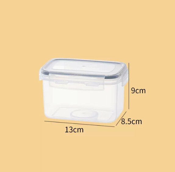 Popular transparent sealed jar [Thickened sealed jar 0.8L] [Specification: 13*8.5*9cm]