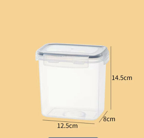 Popular transparent sealed jar [Thickened sealed jar 1.4L] [Specification: 14.5*12.5*8cm]