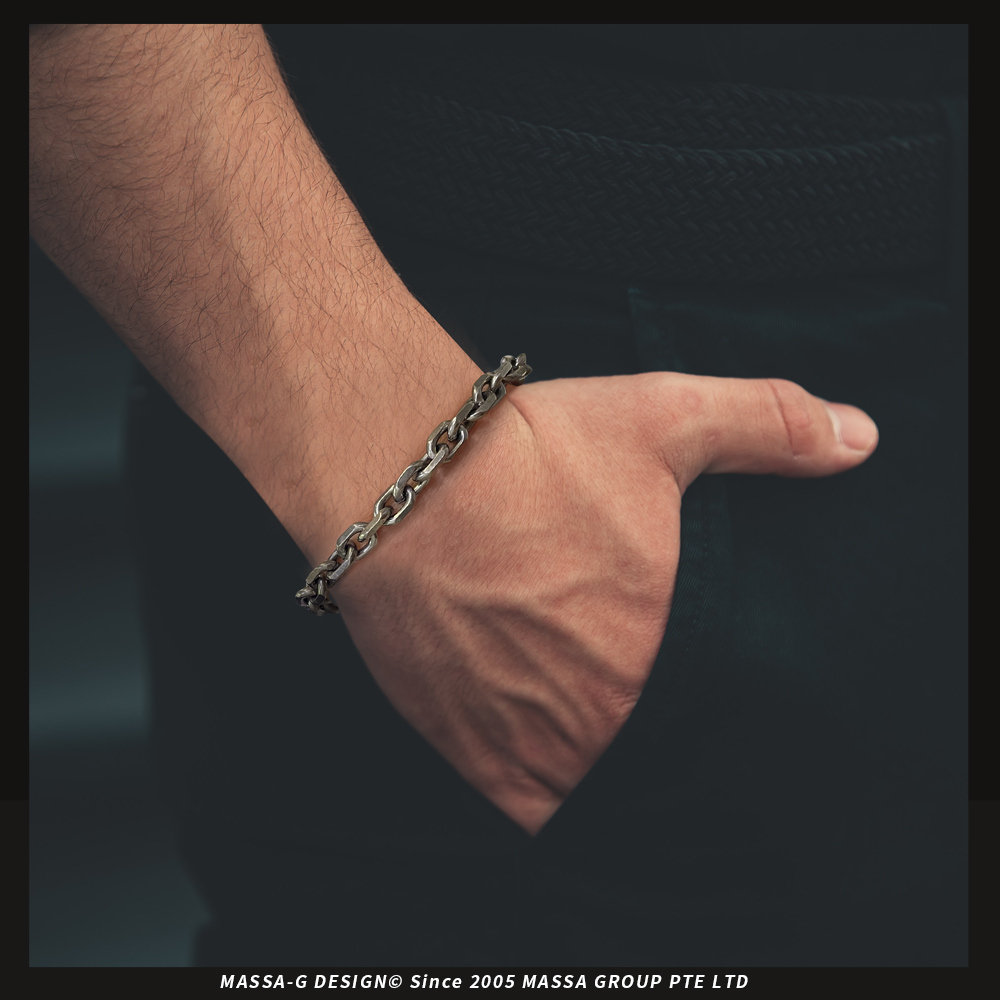 MASSA-G Titanium【Chaos卡俄斯】T01純鈦仿舊手鍊(20cm)