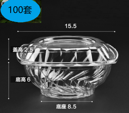 爆款（100套）塑膠拼盤果切盒（400克SL800【透明】100套）