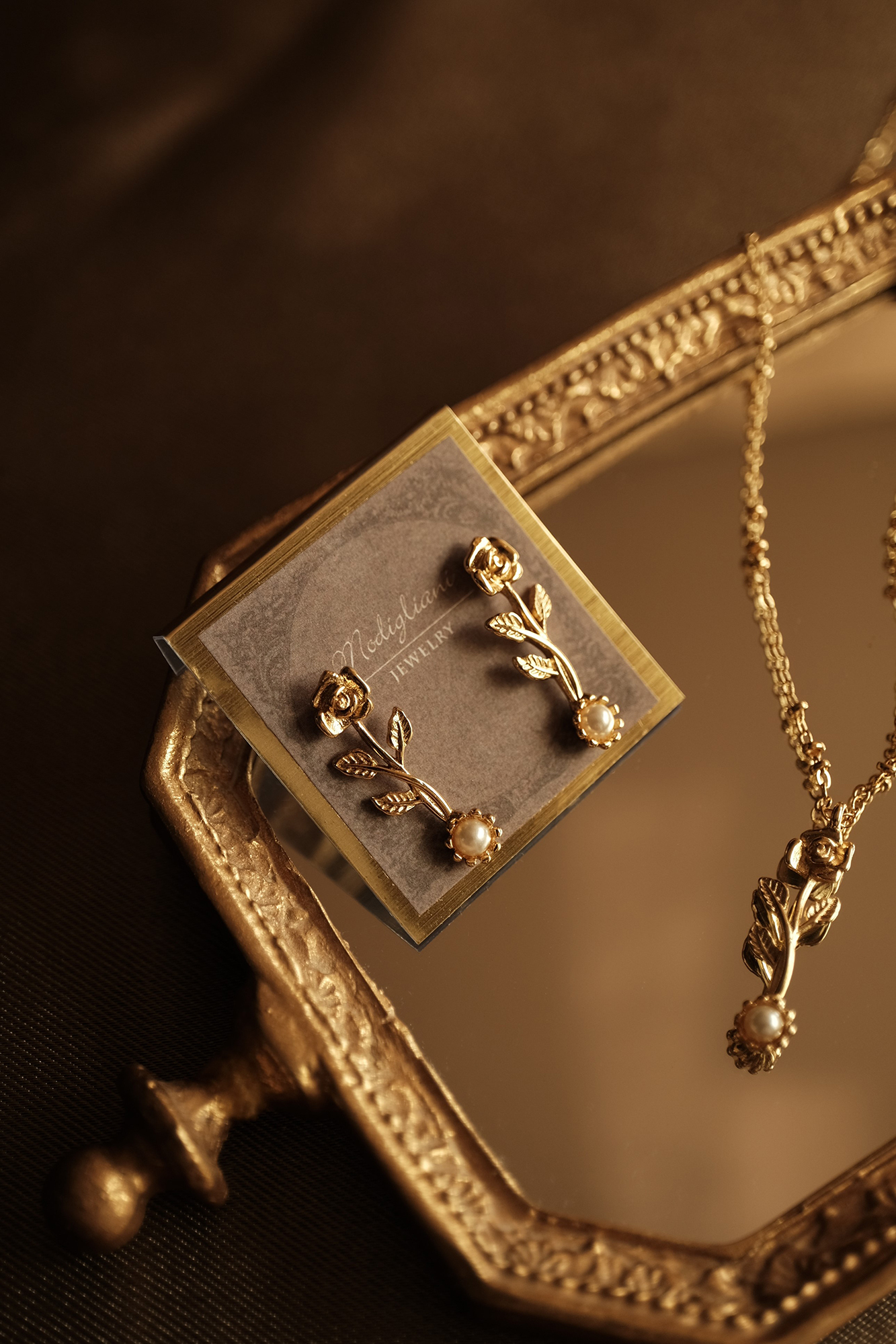 黃銅飾品, 18KGP, 飾品, 黃銅, 鋯石,耳環,施華洛世奇水晶珍珠,18K金,玫瑰,氣質