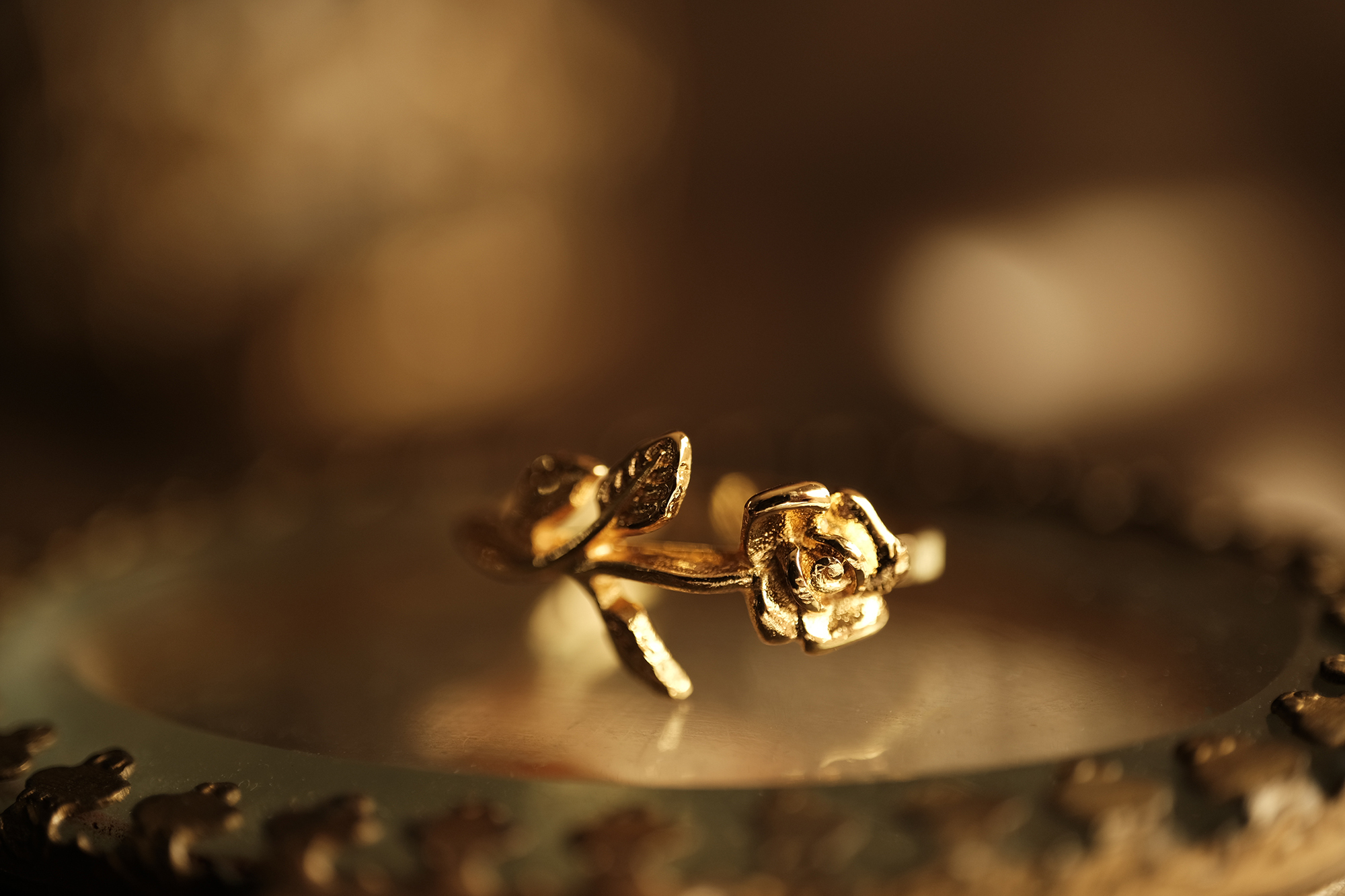 18KGP 花影浮光戒指