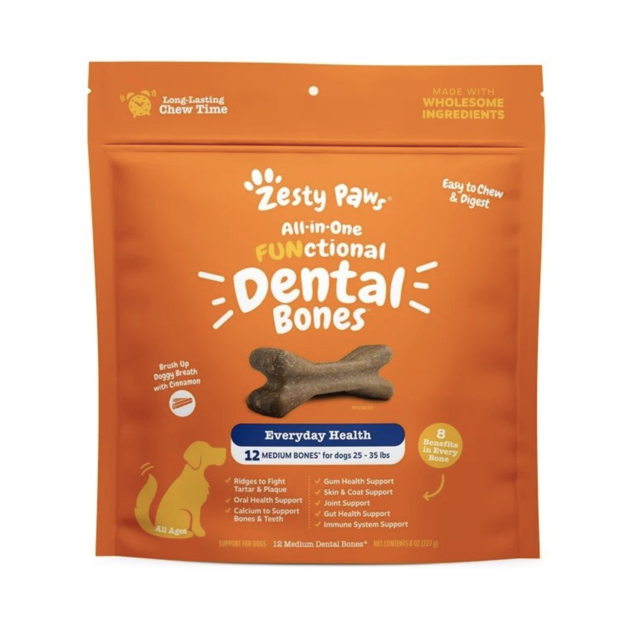 Zesty Paws - 犬用多功能中型犬潔齒骨 12 支 (8oz)