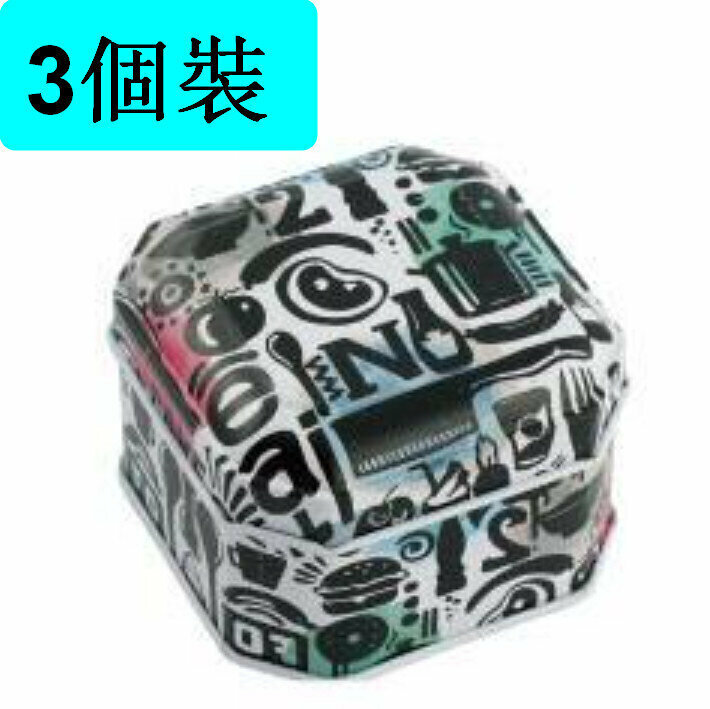 Hot style (pack of 3) octagonal packaging storage iron box (small size 3#) (length 6.3cm*width 6.3cm*height 4.4cm)