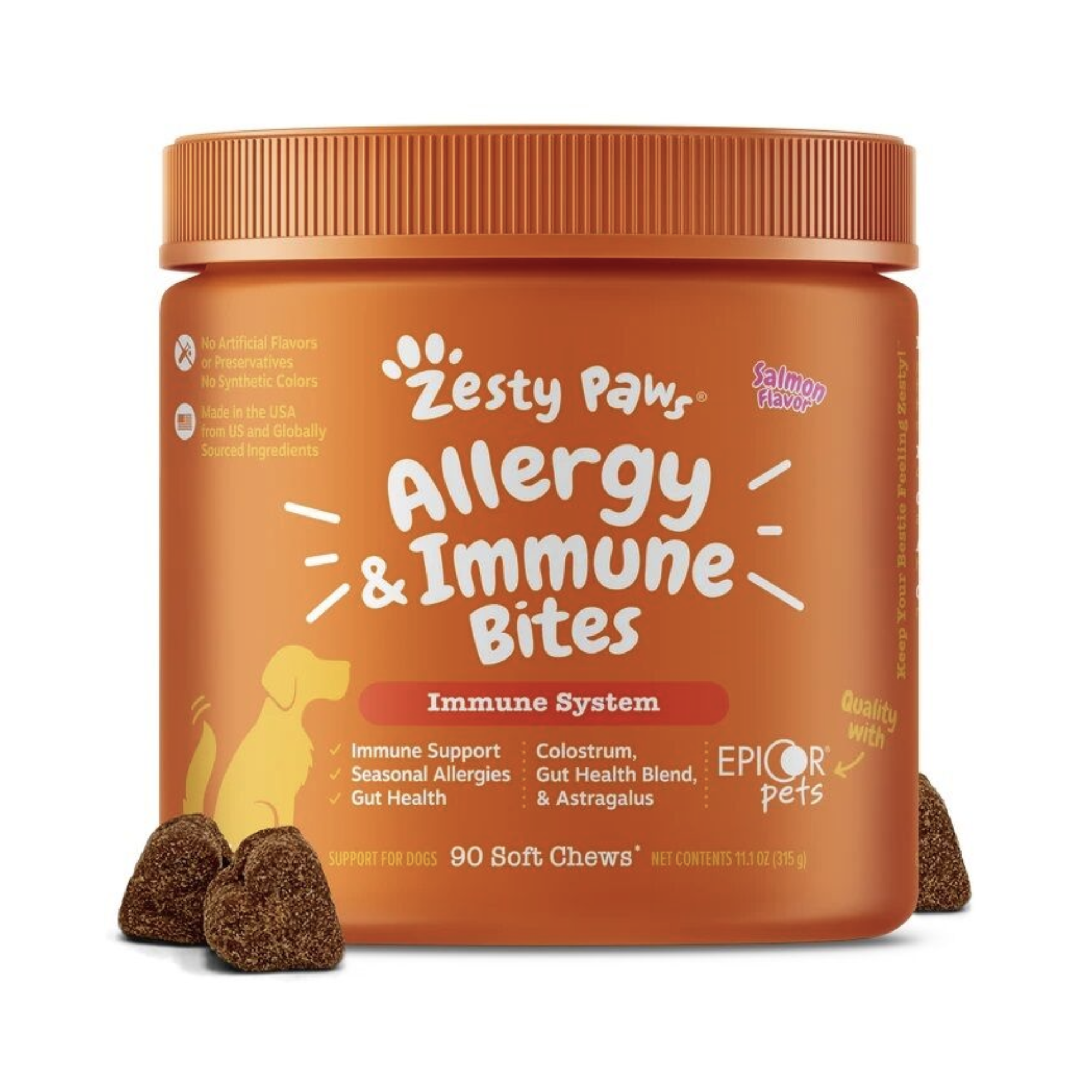 Zesty Paws - 犬用抗敏免疫咀嚼軟粒 (三種味選擇) 90粒