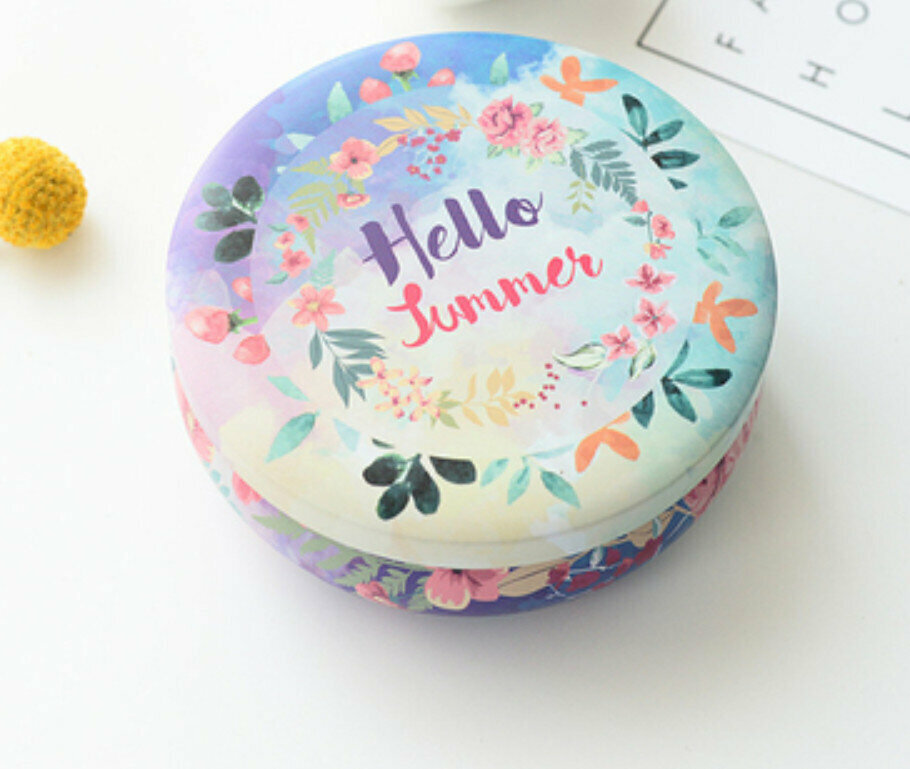 Popular round storage iron box (DM-08) (diameter 10.7cm*height 4cm)