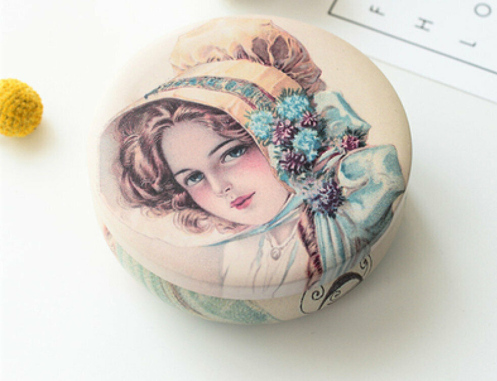 Popular round packaging storage iron box (DM-10) (medium diameter 10.7cm*height 4cm)