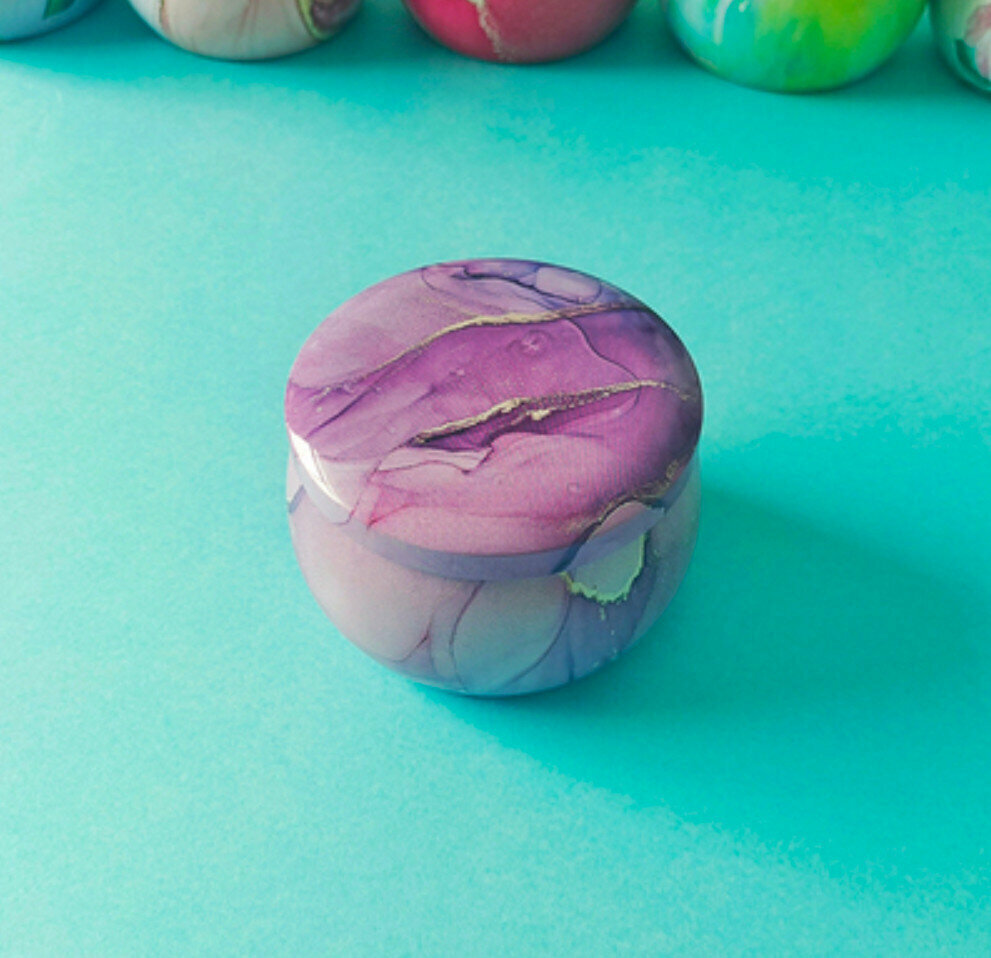 Popular storage iron box (lavender) (diameter 7cm*height 5cm)