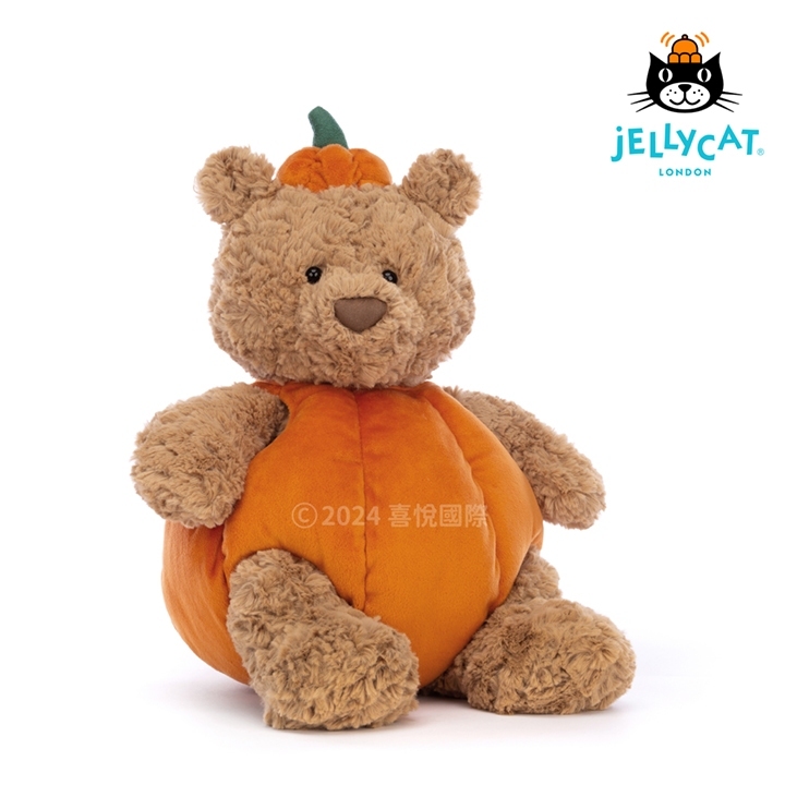 【樂森藥局】英國 Jellycat Bartholomew Bear Pumpkin 南瓜熊麻吉/巴賽羅熊、絨毛玩偶