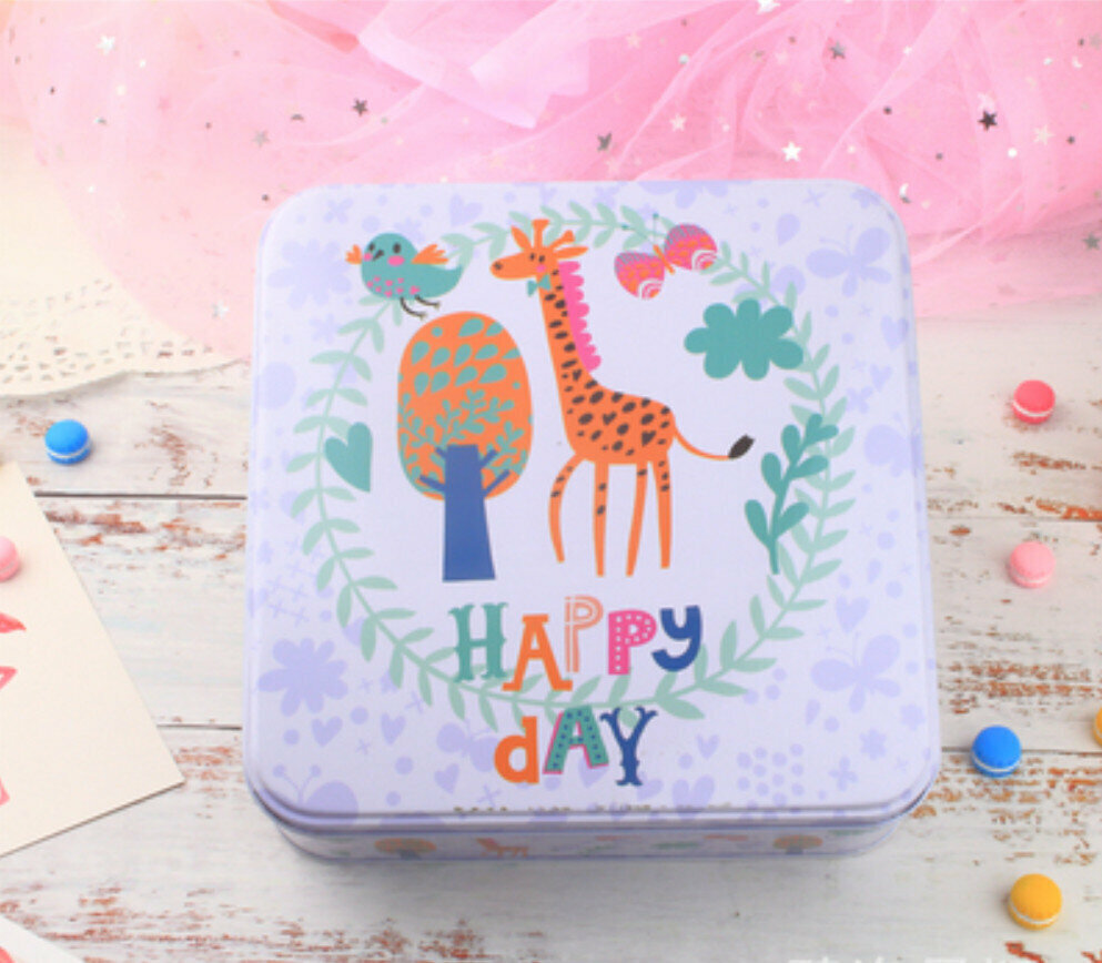 Popular packaging and storage iron box (10# empty iron box) (length 18.5cm*width 18.5cm*height 6cm)