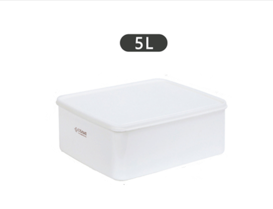 爆款冰箱保鮮收納盒（白色5L）（規格：27*20*10.5CM）