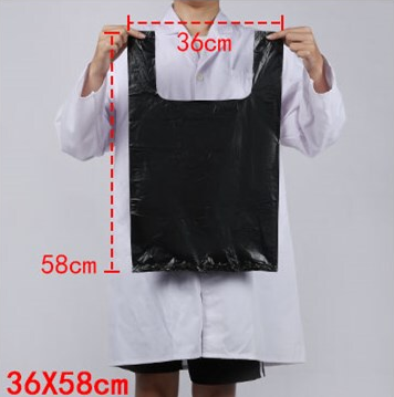 Hot style (pack of 100) disposable thickened plastic garbage bags (black) (size: 36cm*58cm)