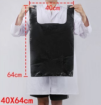 Hot style (pack of 100) disposable thickened plastic garbage bags (black) (size: 40cm*64cm)