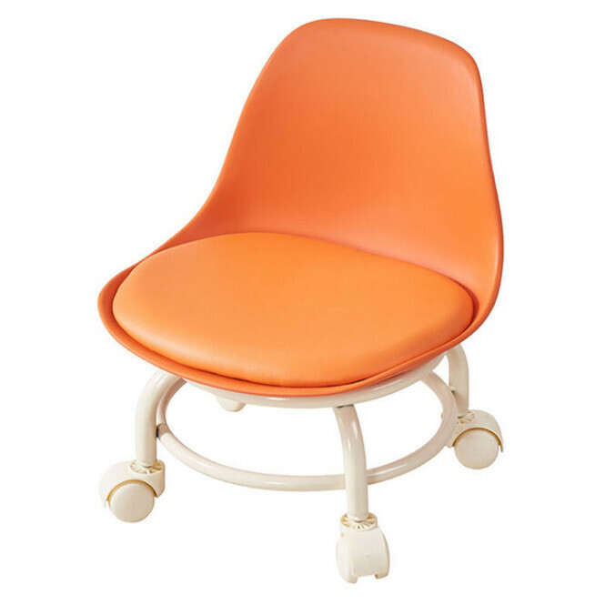 Hot selling children's chair waterproof chair uses silent reel waterproof surface (backrest model, orange)