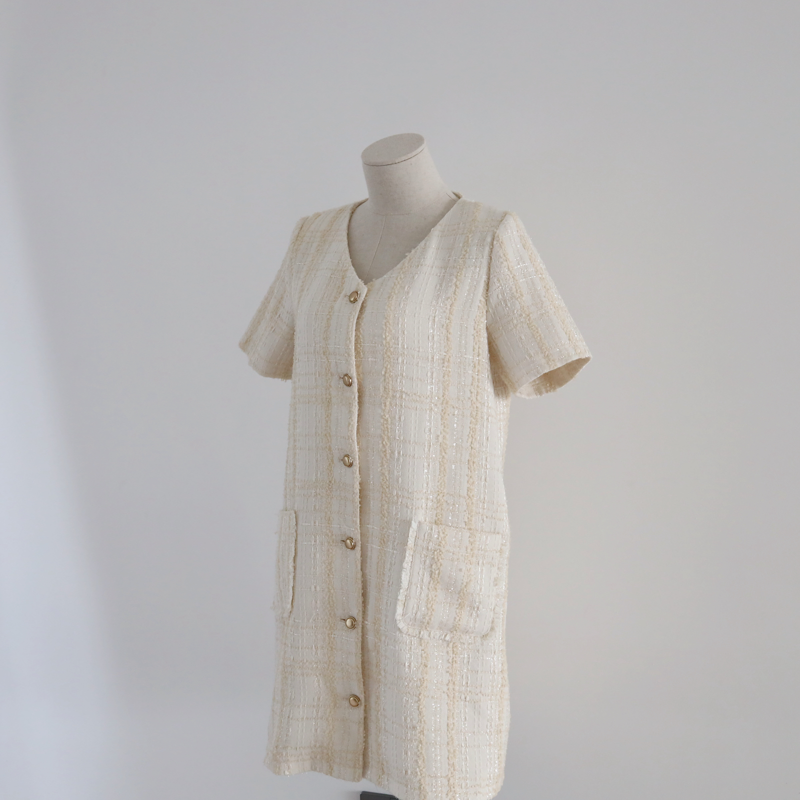 [現貨] [Vol.5] [7074] V領 Tweed OPS