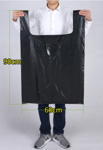 Hot style (pack of 50) disposable large thickened plastic garbage bags (black) (size: 60cm*90cm)
