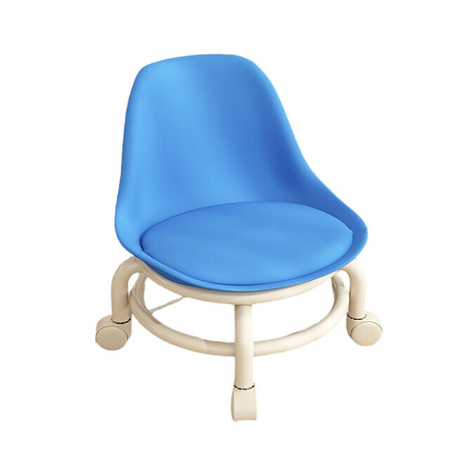 Hot selling children's chair waterproof chair uses silent reel waterproof surface (backrest model, blue)