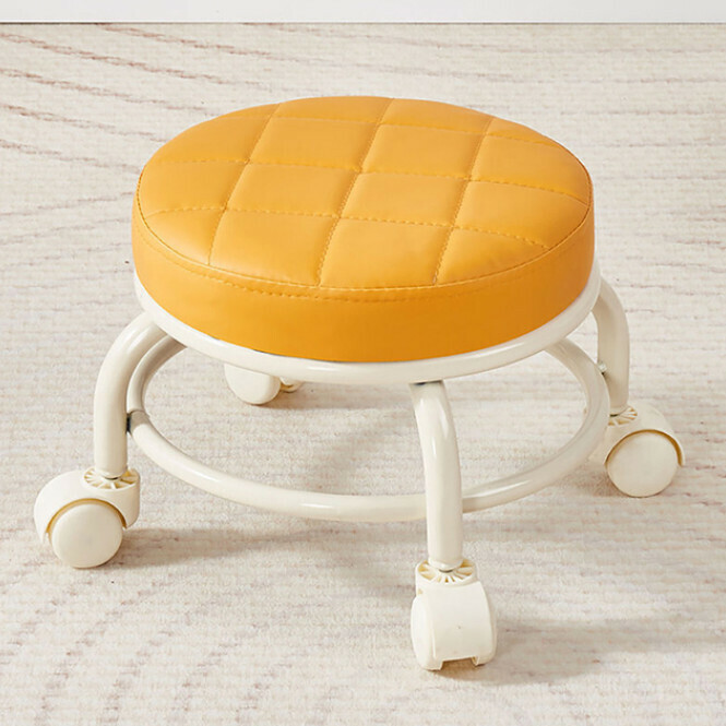 Hot selling children's chair waterproof chair uses silent reel waterproof surface (round cushion, orange)