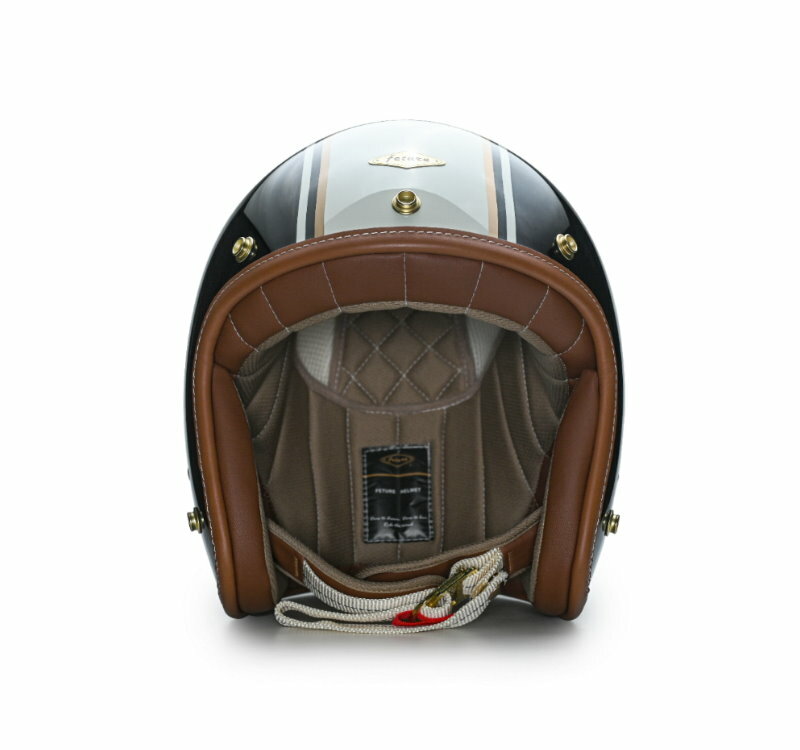 FETURE GODEN 高登 CUSTOM 亮光曜石黑 復古帽 3/4罩