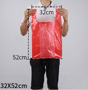 Hot style (pack of 100) disposable thickened plastic garbage bags (red) (size: 32cm*52cm)