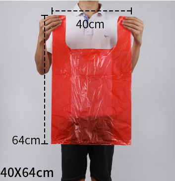 Hot style (pack of 100) disposable thickened plastic garbage bags (red) (size: 40cm*64cm)