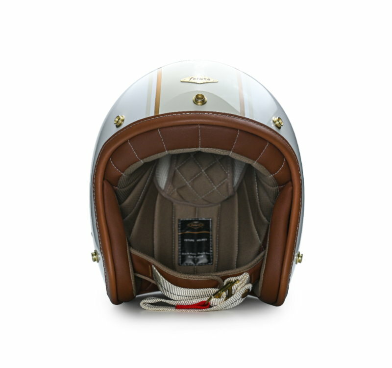 FETURE GODEN 高登 CUSTOM 亮光雪地白 復古帽 3/4罩