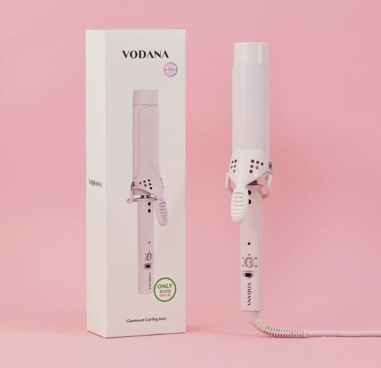 Vodana Glam Wave Curling Iron Fv 36mm Pink