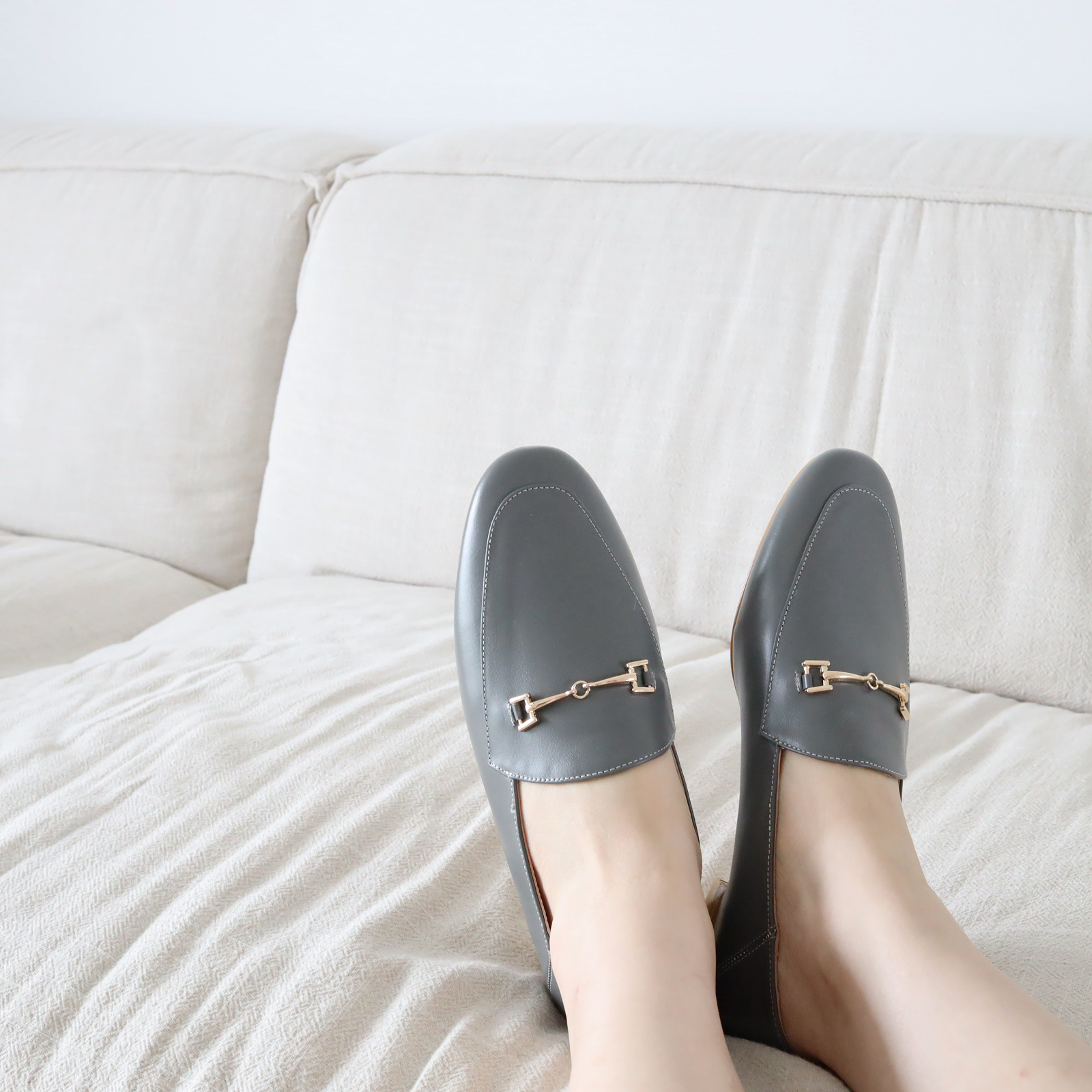 [現貨] [限定色] SS2131  Leather Loafers in Dark Grey
