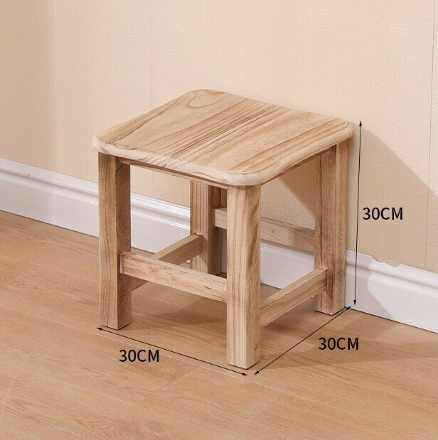 Hot Sale [Special Offer] Small Stool and Shoe Changing Stool (Light Burnt Color 30*30*30)