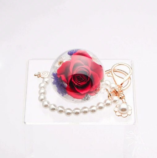 【對你的牽掛】永生玫瑰鑰匙圈-不挑色