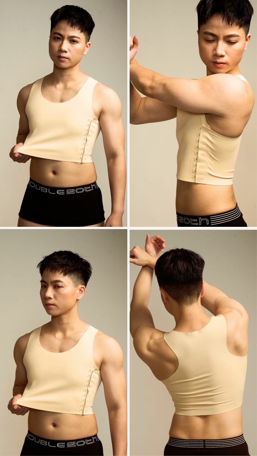 The One 熱貼合運動束胸 排扣款【D109】