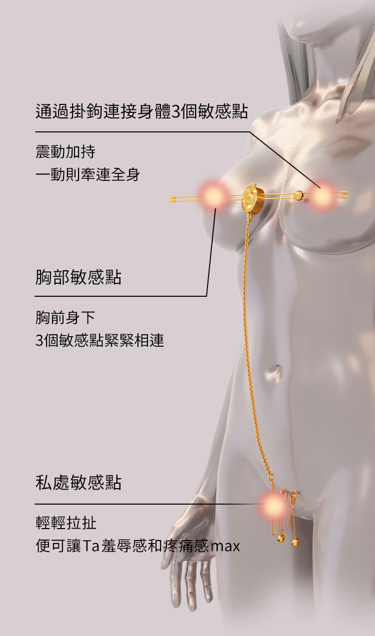 UPKO 震動乳橋+私處夾套裝