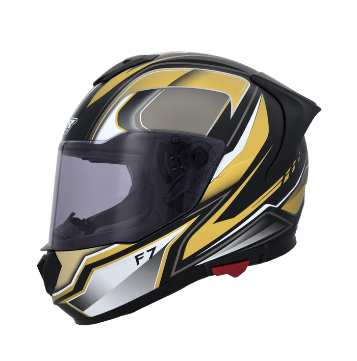 M2R F-7 #2 科幻 消光黑金 彩繪 全罩 內墨片