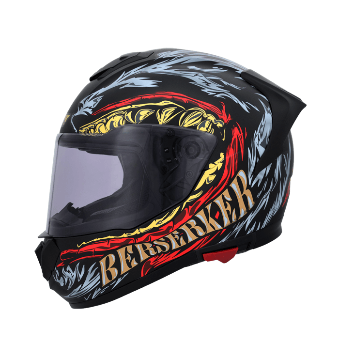 M2R F-7 #3 熊戰士 消光黑紅 彩繪 全罩 內墨片